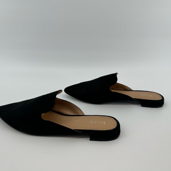 Rohb by Joyce Azria Black Flats with Pointed Toe - Size 9 - Picture 5 of 8